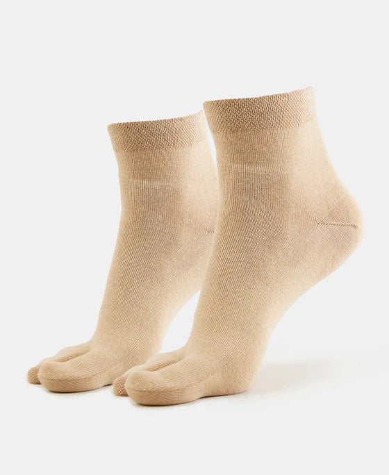 Jockey Men’s Ankle & Toe Socks 7487 | Pack of 2 | Soft Cotton Stretch Socks
