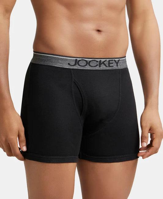 Jockey Men’s Boxer Brief 8009 | Pack of 2 | Cotton Stretch Mid-Rise Underwear