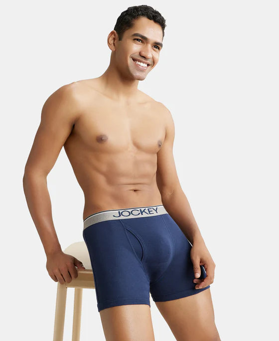 Jockey Men’s Boxer Brief 8009 | Pack of 2 | Cotton Stretch Mid-Rise Underwear