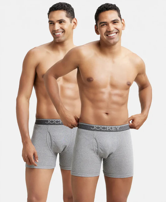 Jockey Men’s Boxer Brief 8009 | Pack of 2 | Cotton Stretch Mid-Rise Underwear