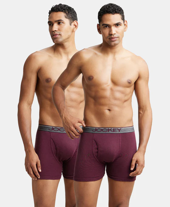 Jockey Men’s Boxer Brief 8009 | Pack of 2 | Cotton Stretch Mid-Rise Underwear