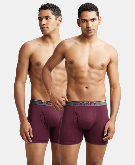 Jockey Men’s Boxer Brief 8009 | Pack of 2 | Cotton Stretch Mid-Rise Underwear