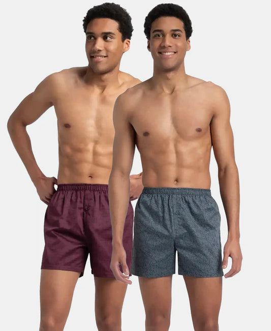 Jockey Men’s Modern Classic Inner Boxers 8222P – 100% Cotton Comfort Fit