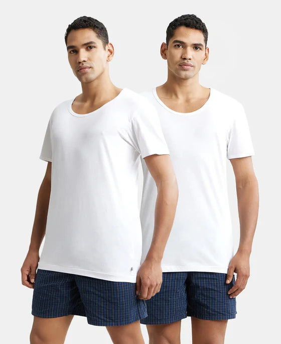 Jockey Men Vest 8817 – Cotton Deep Round Neck Sleeveless Innerwear