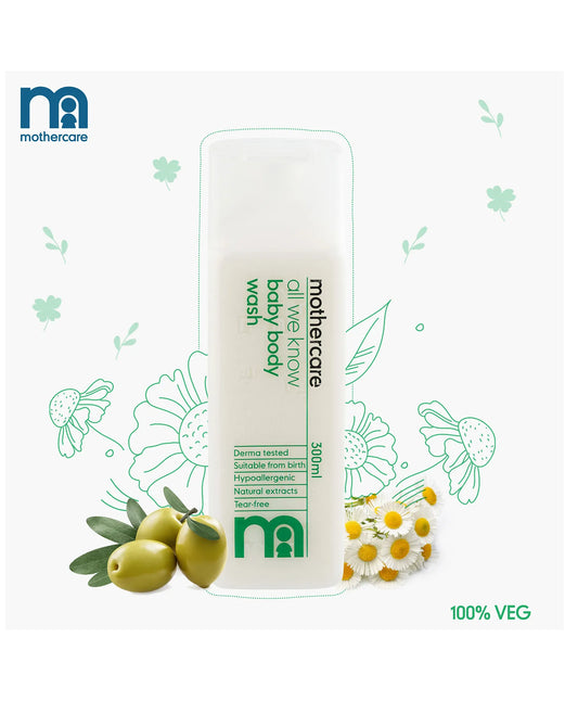 Mothercare All We Know Baby Body Wash – Gentle & Nourishing Cleanser for Babies