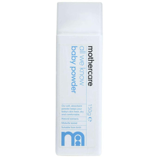 Mothercare All We Know Baby Powder – Gentle Skin Protection for Babies
