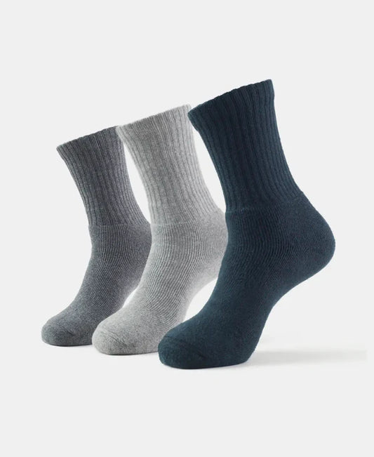 Jockey Sports Crew Length Socks 7035 – Cotton Stretch Athletic Socks for Men