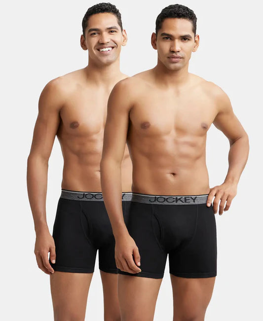 Jockey Men’s Boxer Brief 8009 | Pack of 2 | Cotton Stretch Mid-Rise Underwear
