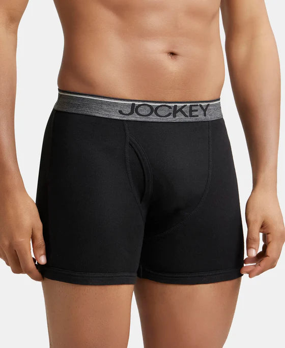 Jockey Men’s Boxer Brief 8009 | Pack of 2 | Cotton Stretch Mid-Rise Underwear