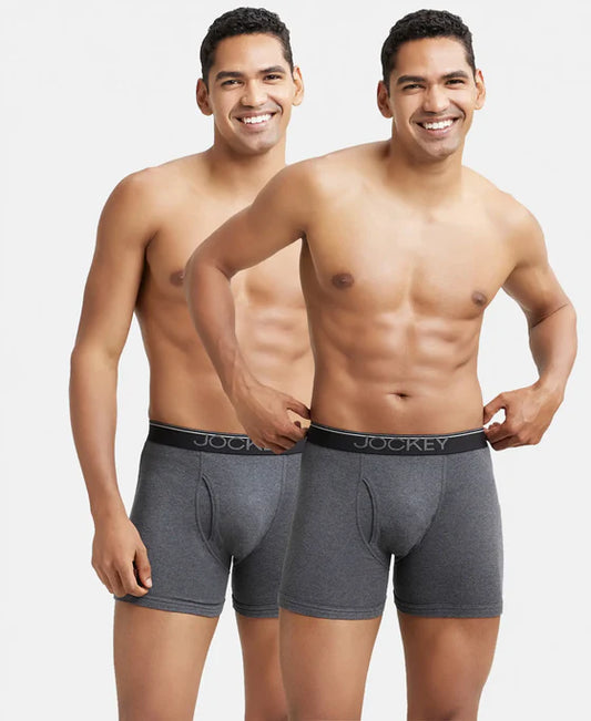 Jockey Men’s Boxer Brief 8009 | Pack of 2 | Cotton Stretch Mid-Rise Underwear