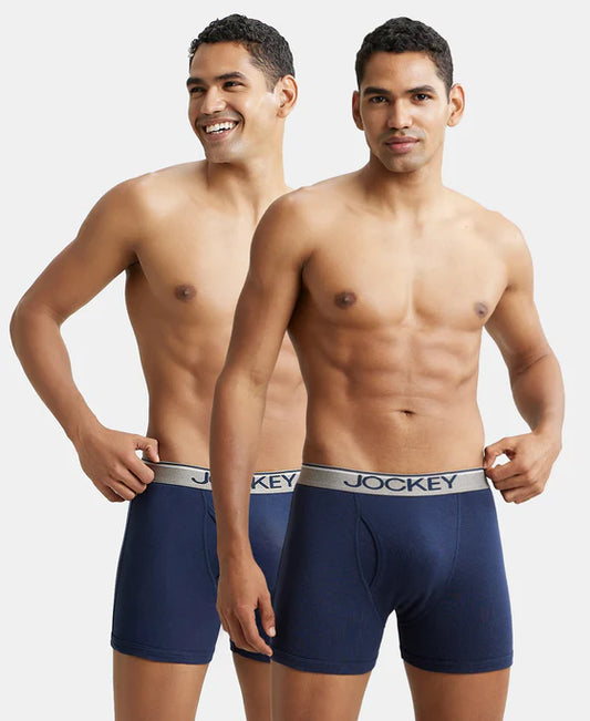 Jockey Men’s Boxer Brief 8009 | Pack of 2 | Cotton Stretch Mid-Rise Underwear
