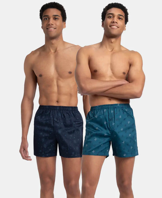 Jockey Men’s Modern Classic Inner Boxers 8222P – 100% Cotton Comfort Fit
